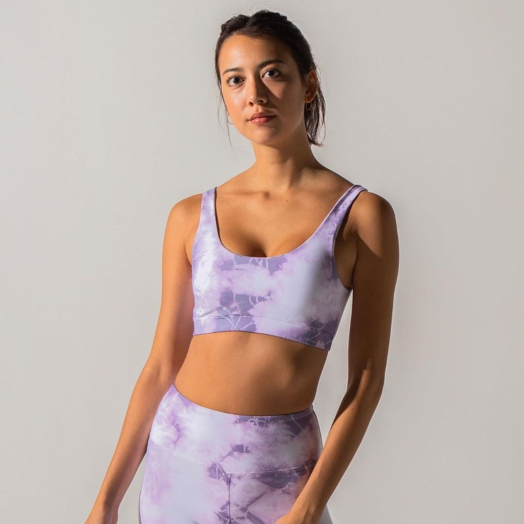 Cream Yoga - Scarlett ribbed sports bra lilac